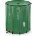 Naizy - Regentonne 750 Liter Regenwassertonne Zusammenklappbar Regenwassertank mit Regenfass pvc Schutzabdeckung Grün 150 Gallone