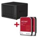 Synology DiskStation DS1522+ 5 Einschübe NAS-Server Leergehäuse + 2x WD Red SATA 3.5" HDD 4TB Festplatte