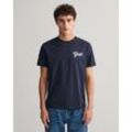 Gant T-Shirt REG SMALL GRAPHIC SS T-SHIRT, blau