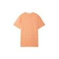 TOM TAILOR Jungen T-Shirt mit Bio-Baumwolle, orange, Uni, Gr. 152