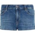 TOMMY Jeans Jeansshorts "Nora", Five-Pocket, Taschennieten, für Damen, blau, 29