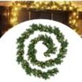 Weihnachtsgirlande mit Beleuchtung 5m 100 LEDs Weihnachtskranz künstlich Weihnachten Girlande IP44 Tannengirlande fur Treppengirlande innen und außen