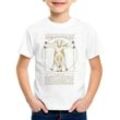 style3 Print-Shirt Kinder T-Shirt Vitruvianische Kuh rind bauernhof da vinci mensch