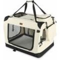Vounot - Hundebox faltbar, Hundetransportbox robust für Katze & Hunde 60x44x44 cm m Grau