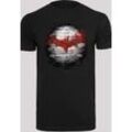 F4NT4STIC Kurzarmshirt F4NT4STIC Herren Batman Logo Wall with T-Shirt Round Neck (1-tlg), schwarz