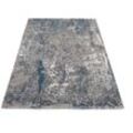 Teppich OCI DIE TEPPICHMARKE "Juwel Liray" Teppiche Gr. B/L: 160 cm x 230 cm, 20 mm, 1 St., grau (grau, petrol) Esszimmerteppiche