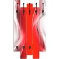 Garderobenleiste ARTLAND "Kreatives Element Rot für Ihr Art-Design" Garderobenhalter Gr. B/H: 63 cm x 114 cm, rot Haken