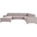 Wohnlandschaft OTTO PRODUCTS "Grazzo" Sofas Gr. B/H/T: 332 cm x 80 cm x 199 cm, Lu x us-Microfaser (recyceltes Polyester), Recamiere links, Ohne Bettfunktion-ohne Bettkasten, beige Wohnlandschaften Sofas