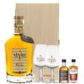 Slyrs Set: Single Malt Whisky (43% vol, 0,7l) & je 5cl Whisky 51 (51%) + Vanilla&Honey (30%) + 2x Glas in mySpirits Holzkiste