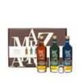 Marzadro Geschenkset Riserve Grappa Diciotto Lune Botte Porto, Rum & Whisky / 42 % / 3 x 0,2 l in Deko-Box