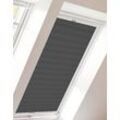Dachfensterplissee SUNLINES "Young Style Crush" Plissees Gr. 79,5 cm, zweiseitig verschiebbar, 117,3 cm, grau (anthrazit, weiß) Dachfensterplissees