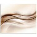 Artland Küchenrückwand Braune abstrakte Welle, (1-tlg), Alu Spritzschutz mit Klebeband, einfache Montage, braun