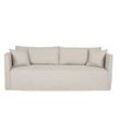 4-5-Sitzer-Sofa mit abnehmbarem Bezug aus beigem Stoff ADELE