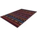 Teppich CALO-DELUXE "Fanahy 3065" Teppiche Gr. B/L: 140 cm x 200 cm, 17 mm, 1 St., lila (violett, multi) Esszimmerteppiche