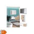 Vicco Badmöbel-Set Alf, Weiß Artisan Eiche, Badezimmer, moderne Badserie, Waschtischunterschrank, LED-Spiegel, Midischrank