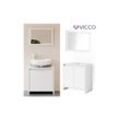VICCO Badmöbel Set EMMA Weiß - Spiegel Waschtischunterschrank Badschrank