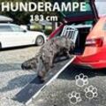 Petigi - Hunderampe Hundetreppe Auto Kofferraum Treppen Rampe Einstiegshilfe für Hunde Klappbar Aluminium Auswahl Längen 183 cm