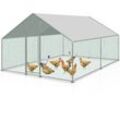 Hühnerstall 3x2x2m Hühnerhaus Kleintierstall Freilaufgehege Kleintiergehege Voliere Freigehege Hühnerkäfig Geflügelstall Verzinkter Stahlrahmen mit