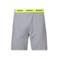 HUGO Pyjamahose Linked Shorts mit Logobund, grau