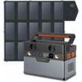 Allpowers - Tragbares Kraftwerk, Solargenerator, Batterie, mobiler Stromspeicher, 606 Wh, 700 w, mit Solarpanel 100 w, für Outdoor, Garten, Party,