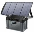 Allpowers - Tragbares Powerstation (S2000) 1500Wh Mobiler Stromspeicher akku Solar Generator 2000W (Spitze 4000W) Steckdose mit 200W Faltbares