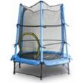 Kindertrampolin Gartentrampolin 140 cm Fitness Trampolin Komplettset für Indoor und Outdoor (Blau)