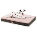 Balu Hundebett in Dunkelbraun, waschbar, orthopädisch und rutschfest, kuscheliges Hundekissen mit atmungsaktivem Memory-Schaum, Größe xl (120 x 72 x