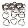 Schlüsselringe aus Metall in Herzform (20 Stück ) Schmuck Basteln
