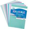 Pappe & Papier in Meerjungfrau - Farben (100 Stück) Bastelbedarf Pappe & Papier
