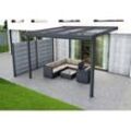 Gutta Premium Terrassendach 309,4 x 306 cm anthrazit PC klar 16 mm