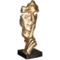Dekofigur CASABLANCA BY GILDE "Skulptur Silence, gold/schwarz" Dekofiguren Gr. B/H/T: 13 cm x 39 cm x 13 cm, goldfarben (goldfarben, schwarz) Deko-Objekte