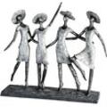 Dekofigur CASABLANCA BY GILDE "Skulptur 4 Ladys, antik silber" Dekofiguren Gr. B/H/T: 37 cm x 34 cm x 9 cm, silberfarben Deko-Objekte