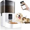 Futterautomat Katze mit hd 1080P Video, 4L WiFi Automatischer Futterspender Katze mit APP-Steuerung & Nachtsicht, bis zu 20 Portionen und 8