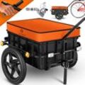 Kesser - Fahrradanhänger Lastenanhänger Handwagen mit Kupplung Hochdeichsel für Fahrrad Transportanhänger Transportbox mit 70 Liter Volumen Max. 60kg