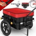 Kesser - Fahrradanhänger Lastenanhänger Handwagen mit Kupplung Hochdeichsel für Fahrrad Transportanhänger Transportbox mit 70 Liter Volumen Max. 60kg