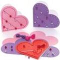 Herz-Einfädelkarten-Bastelsets (6 Stück) Bastelaktivitäten Valentinstag