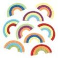 Regenbogen Glitzer Aufkleber (100 Stück) Bastelbedarf Verzierung & Dekorationen