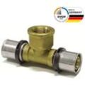 Pressfitting T-Stück Innengewinde th Kontur, Größe 16x2 - Gewinde 1/2'' - Sanpro