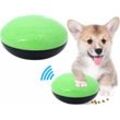 Pet Dog Vocal Toy Dog Treat Ball Futterspender Interaktives Spielzeug Anti-Biss-Leckball mit Sound für kleine mittelgroße Hunde und Katzen (Grün)