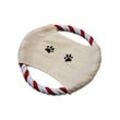 Eyepower - Tierspielzeug Hund Frisbee rot/weißes Tau ca. 20 cm Durchmesser
