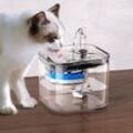 2,2 l Katzen-Hunde-Brunnen, leiser transparenter Katzen-Hunde-Trinkbrunnen mit Super-Pumpe - Xichao