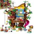 LEGO® Konstruktionsspielsteine Friends Freundschaftsbaumhaus mit 5 Mini-Puppen und Tier-Figur