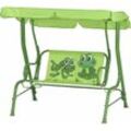 Froggy Kinderschaukel Gestell Stahl grün, Fläche 100% Polyester grün, 75x115x118 cm