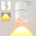 Deckenstrahler 1 Flammig Deckenspots Weiß - led Deckenleuchte Modern Rund Schwenkbar 350°Flurlampe Warmweiß Sunset Lampe Innen für Wohnzimmer