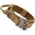 Taktisches Hundehalsband mit Steuergriff, verstellbares Militär-Nylon-Halsband, Metallschnalle, gepolstert für mittelgroße Hunde,