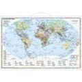 Stiefel Wandkarte Kleinformat Staaten der Erde, Wandkarte, mit Metallstäben, Karte (im Sinne von Landkarte)