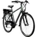 Zündapp E-Bike Trekking Z802 Herren 28 Zoll RH 48cm 21-Gang 374 Wh grau grün
