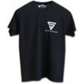 T-Shirt Schwarz Größe s Kurzarm-Hemd mit Logo-Print 100% Baumwolle - Stahlwerk