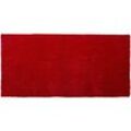Läufer Teppich Rot Polyester 80 x 150 cm Rechteckig Hochflor Modern Maschinengetuftet Fußbodenheizung Geeignet Wohnzimmer Schlafzimmer Flur - Rot