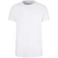 TOM TAILOR DENIM Herren T-Shirt mit Brusttasche, weiß, Logo Print, Gr. XXL